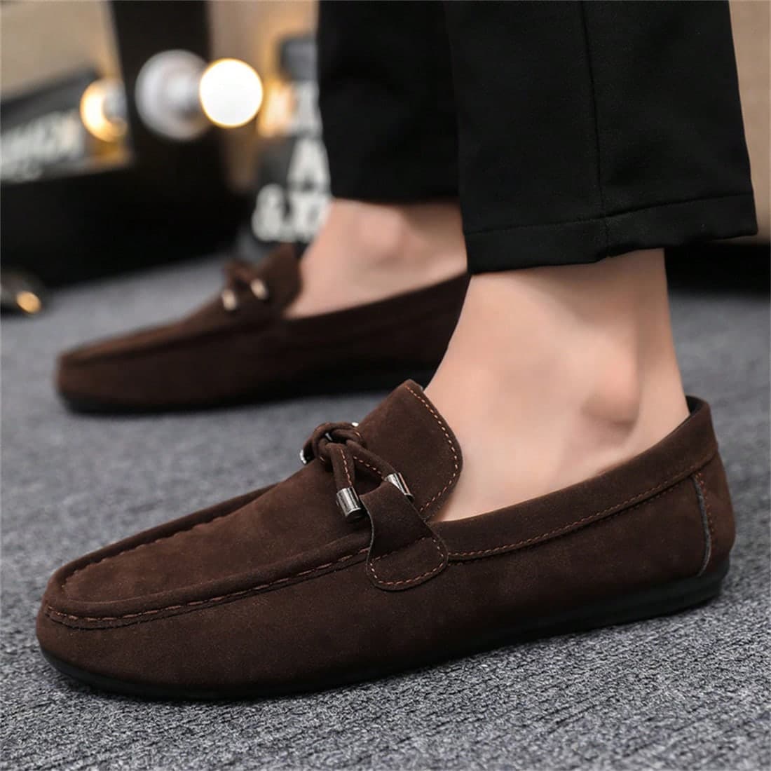 Mocassins pour hommes Respirants Nouveautés De Printemps/Été 2024 Chaussures décontractées et décontractées souples et confortables( Remarque: